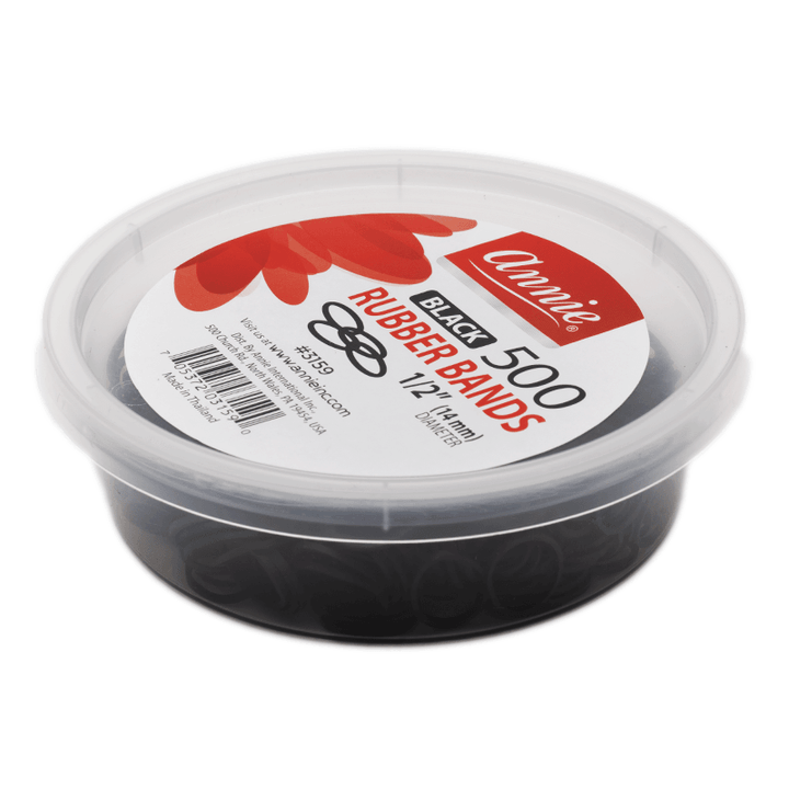 Annie Hair Rubber Bands 14mm, 500 Count, Black