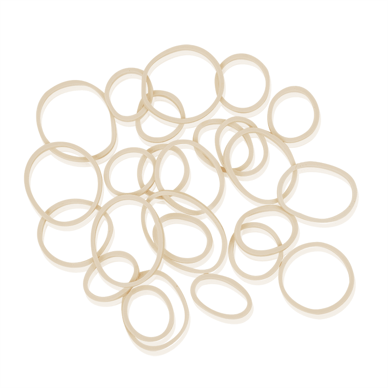 Annie Hair Rubber Bands Assorted Sizes, 300 Count, White
