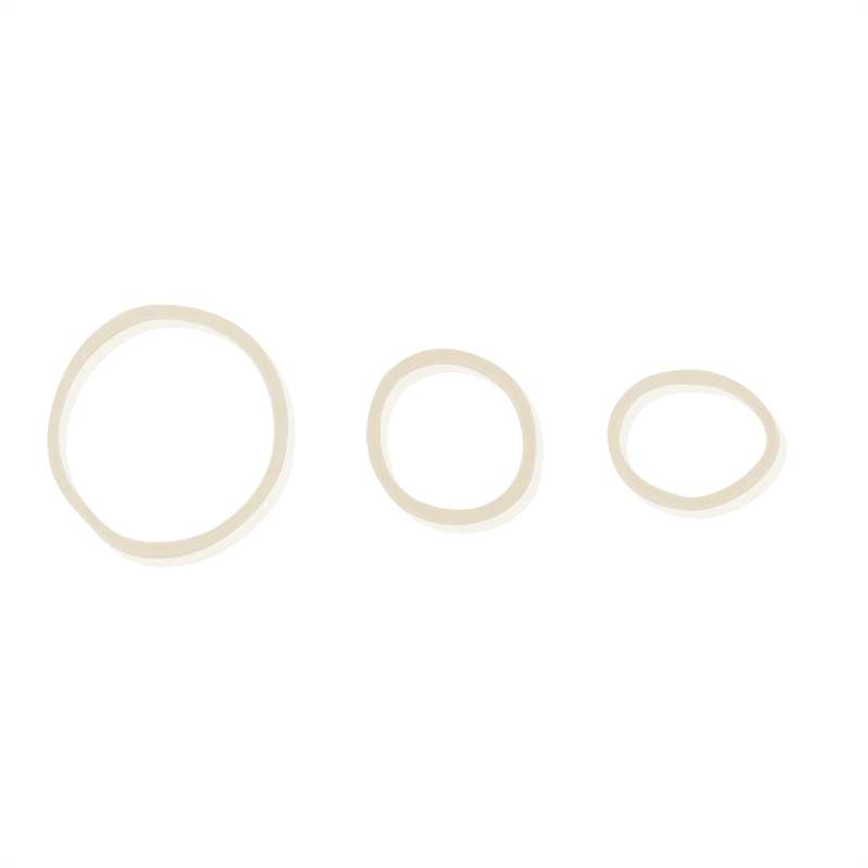 Annie Hair Rubber Bands Assorted Sizes, 300 Count, White