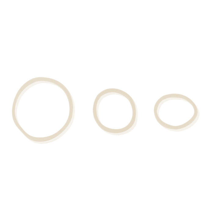 Annie Hair Rubber Bands Assorted Sizes, 300 Count, White