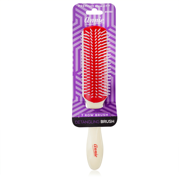 Annie Rubber Cushion Brush Large, 1 Count, Red & White