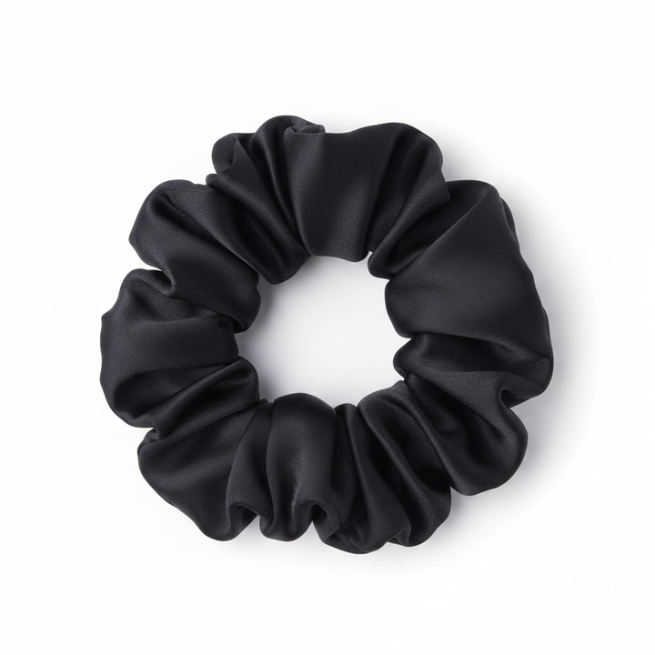 Annie Satin Adjustable Hair Scrunchie Large, 1 Count, Black