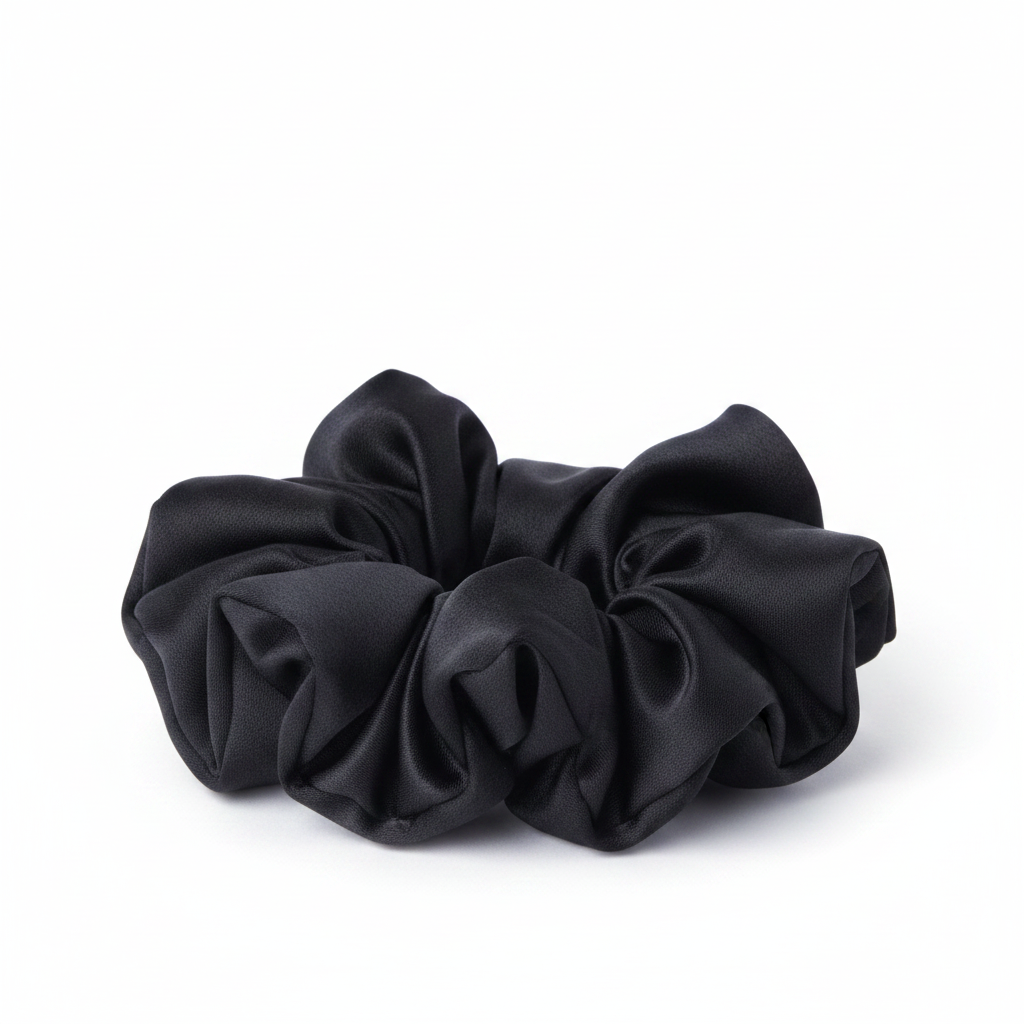 Annie Satin Jumbo Twister Hair Scrunchie, 1 Count, Black