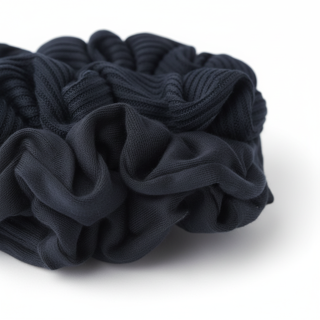 Annie Hair Scrunchie, 4 Count, Black