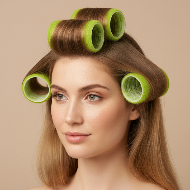 Annie Self-Gripping Hair Rollers 2 1/4 Inch, 3 Count, Green