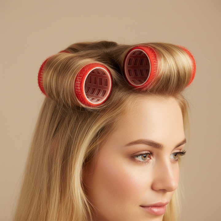 Annie Self-Gripping Hair Rollers 3 Inch, 2 Count, Red