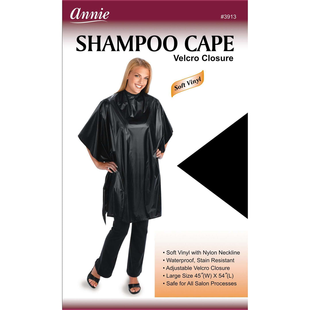 Annie Shampoo Cape, 1 Count, Black