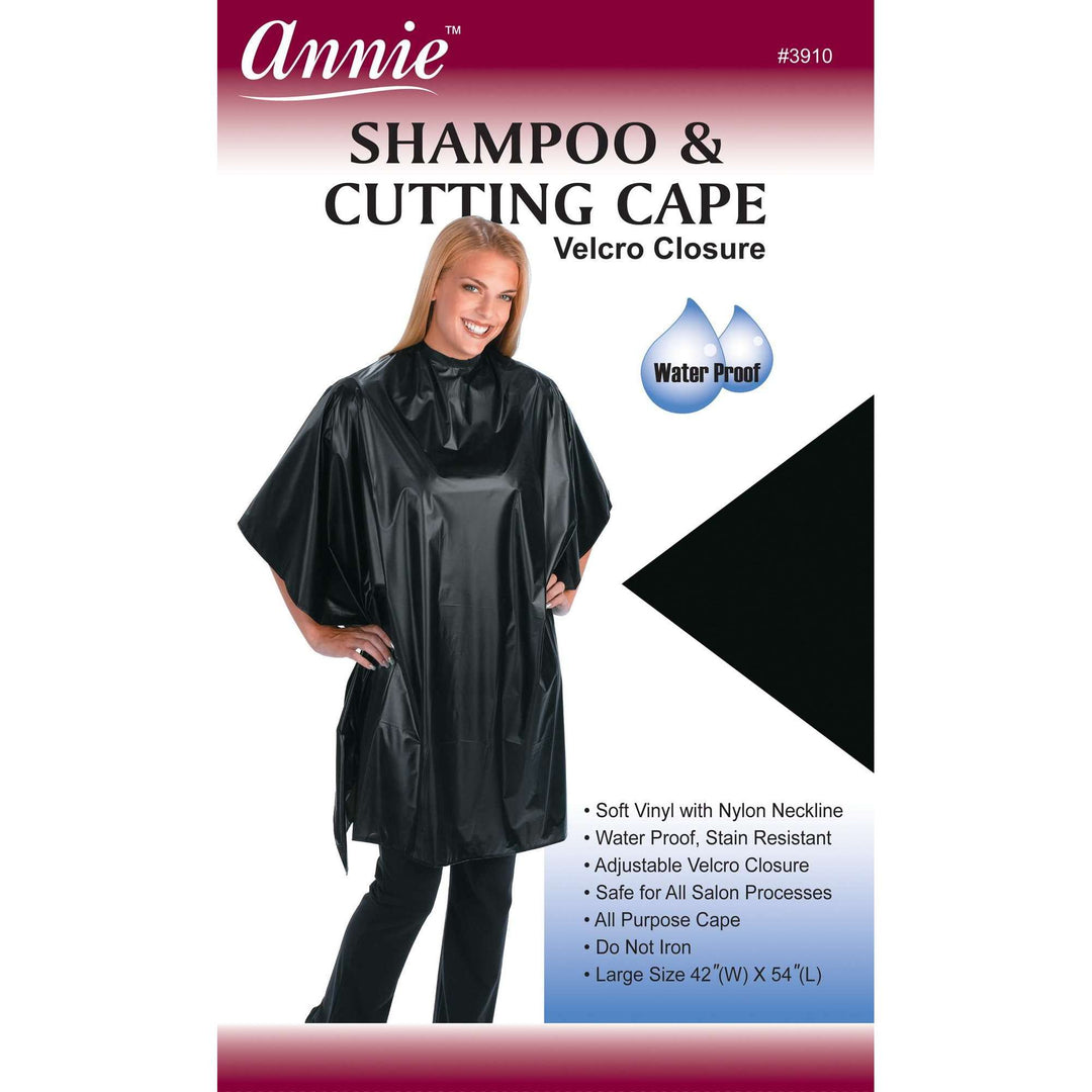 Annie Shampoo & Cutting Cape, 1 Count, Assorted Colors