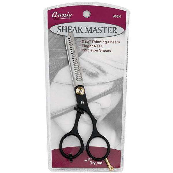 Annie Shear Master Hair Thinning Shears 5.5 Inch, 1 Count, Black
