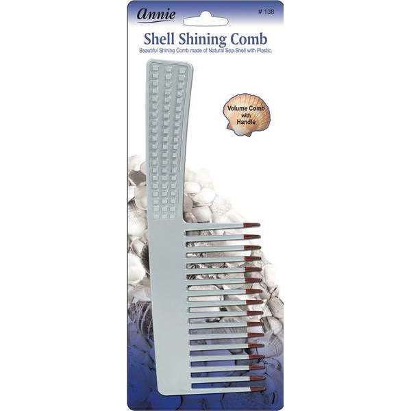 Annie Shell Shining Volume Comb, 1 Count, Assorted Color