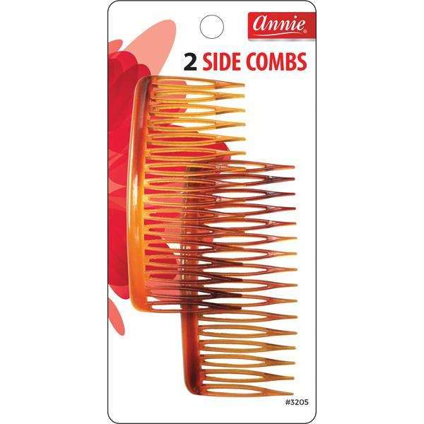 Annie Side Combs Large, 2 Count, Assorted Colors