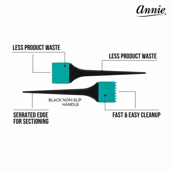Annie Silicone Dye Brushes Medium Teal