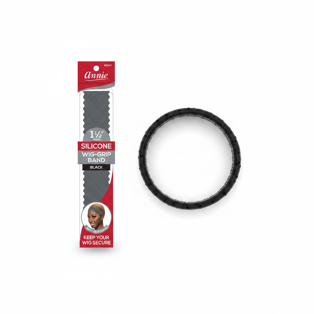 Annie Silicone Wig Grip Head Band 1 1/2 Inch, 1 Count, Black