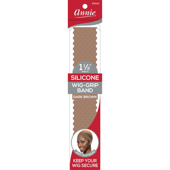 Annie Silicone Wig Grip Head Band, 1 Count, Dark Brown
