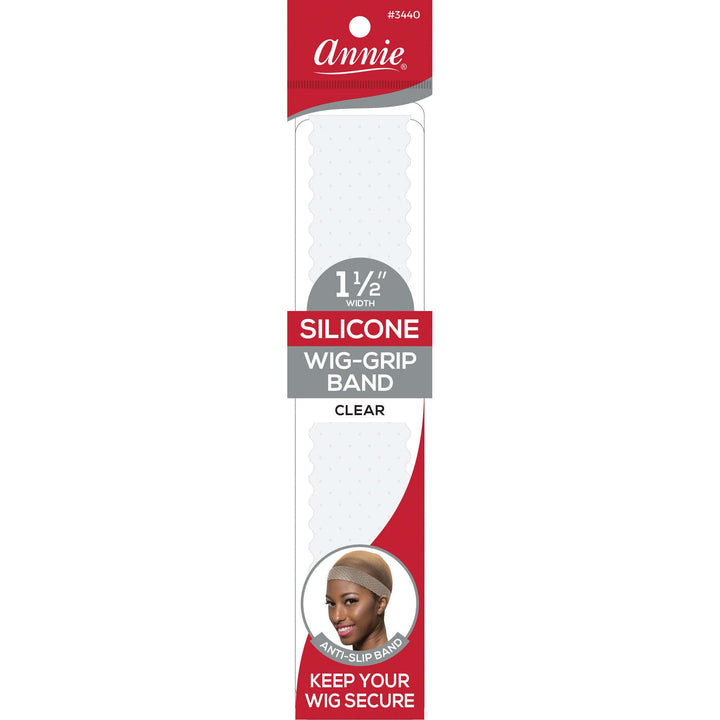 Annie Silicone Wig Grip Head Band 1 1/2 Inch, 1 Count, Clear
