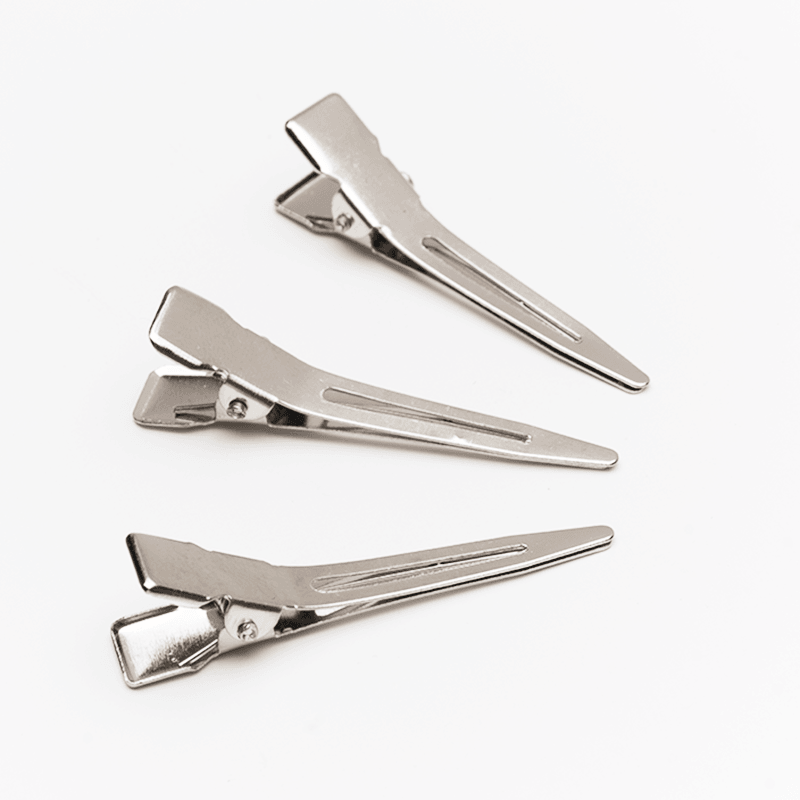 Annie Single Prong Metal Hair Clips, 80 Count, Silver