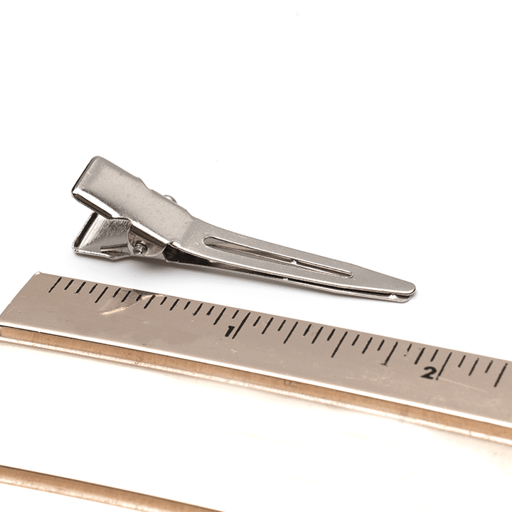 Annie Single Prong Metal Hair Clips, 80 Count, Silver