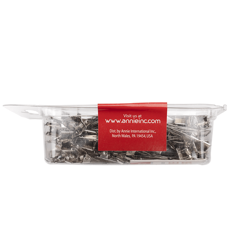 Annie Single Prong Metal Hair Clips, 80 Count, Silver