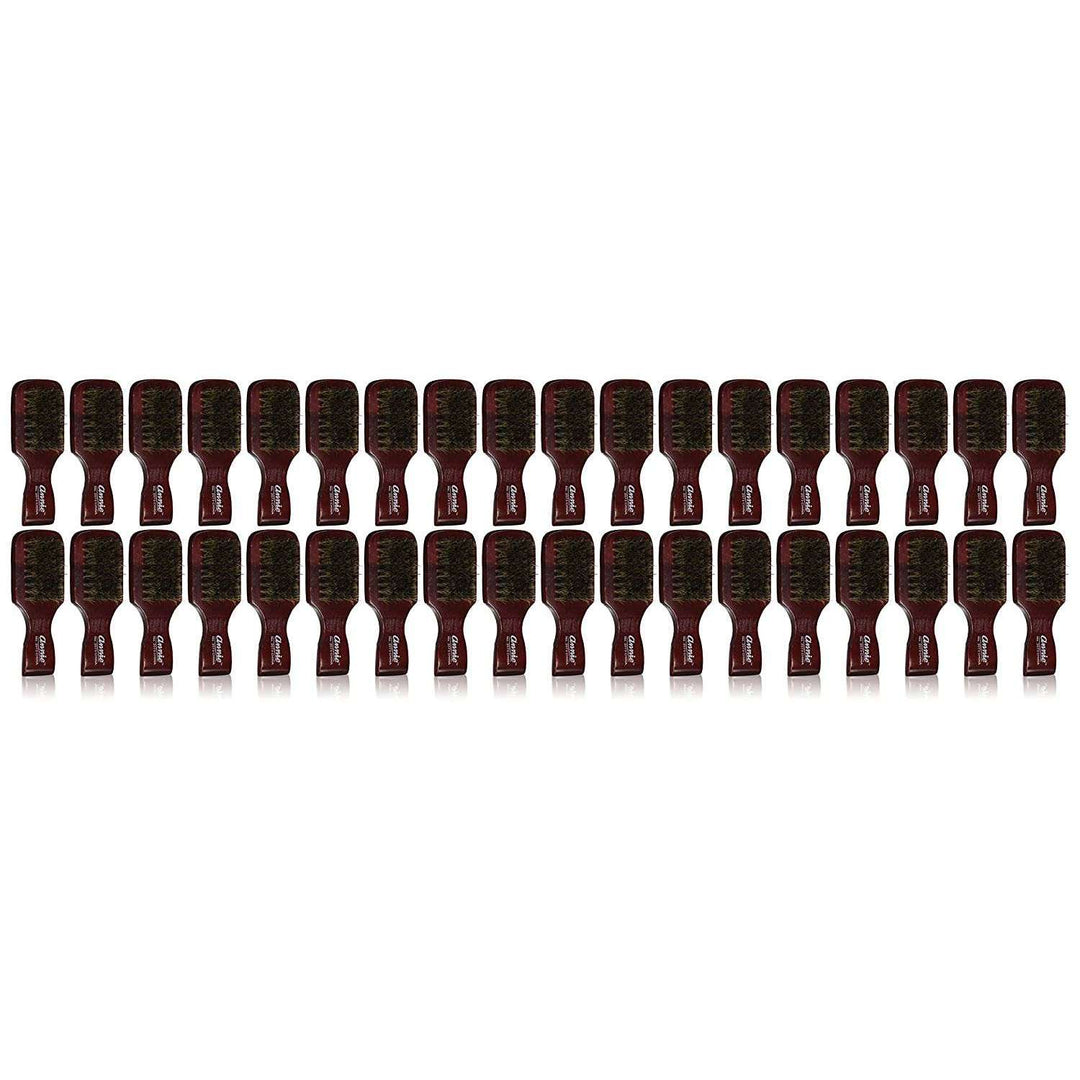 Annie Soft Mini Club Board Bristle Brush Display, 36 Count Bulk Men's Brushes, Dark Brown