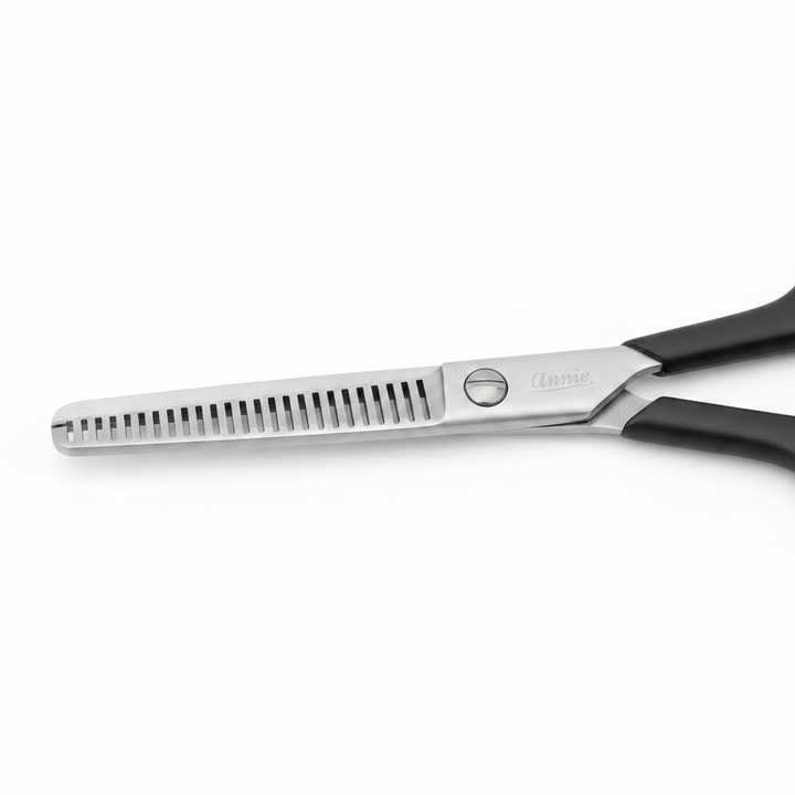 Annie Stainless Steel 2-Sided Thinning Shears 6.75 Inch, 1 Count, Black