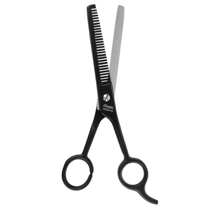 Annie Stainless Steel Thinning Hair Shears 6.5 Inch, 1 Count, Black
