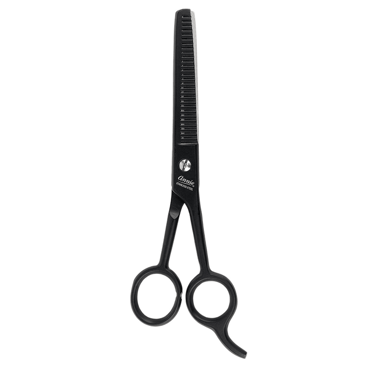 Annie Stainless Steel Thinning Hair Shears 6.5 Inch, 1 Count, Black
