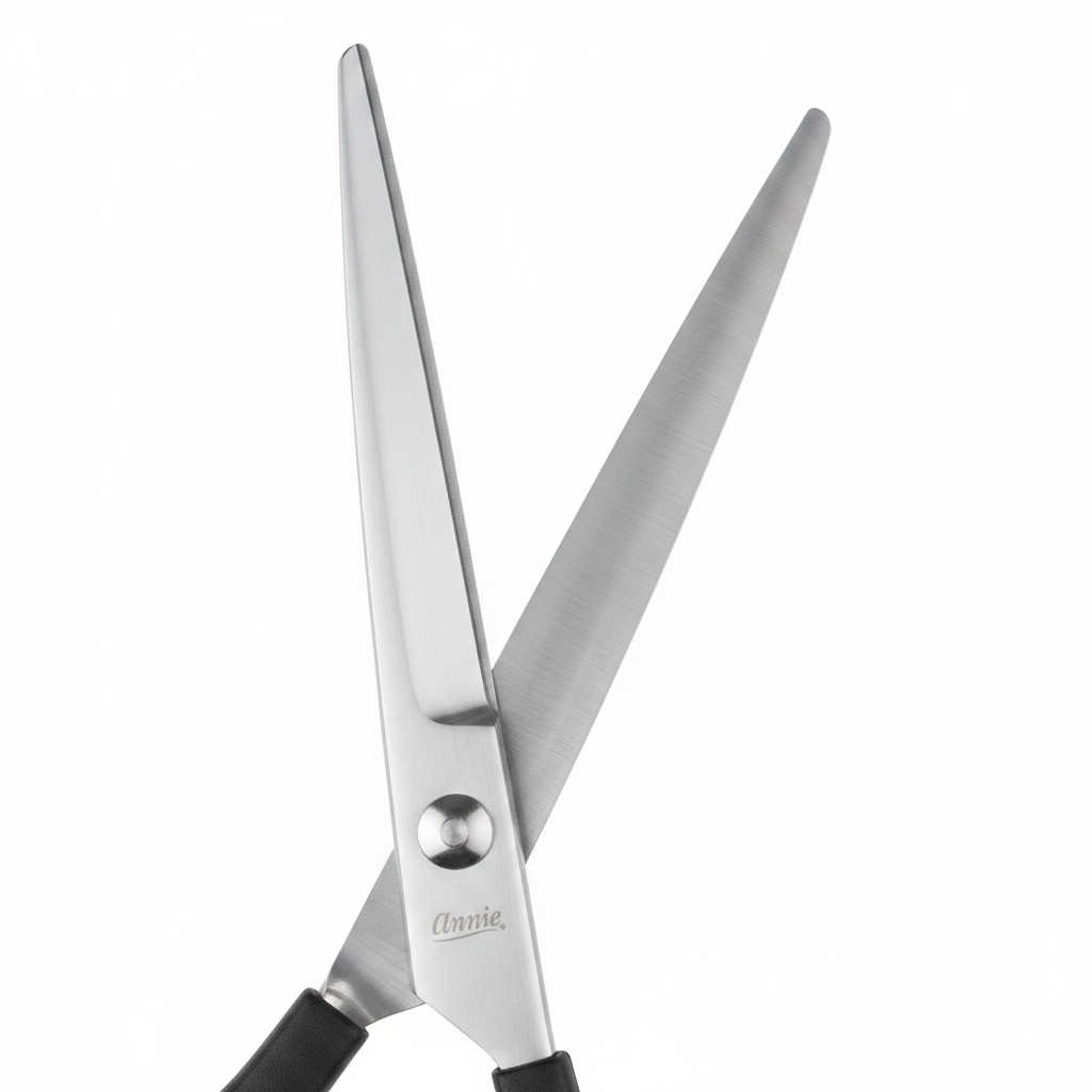 Annie Stainless Steel Hair Shears 6.5 Inch, 1 Count, Black
