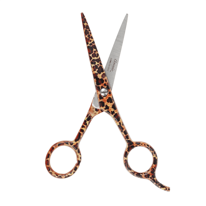 Annie Stainless Steel Straight Hair Shears 5.5 Inch, 1 Count, Leopard Print