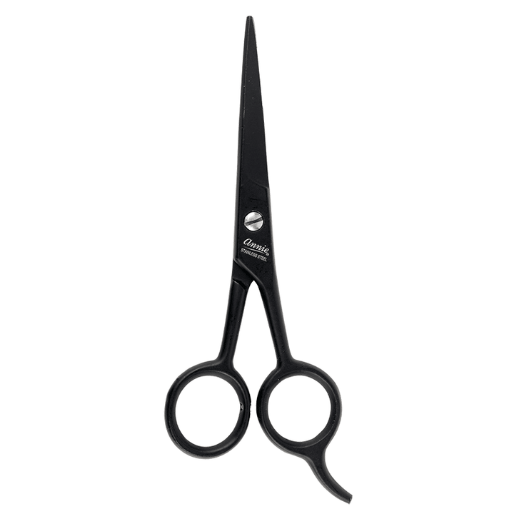 Annie Stainless Steel Straight Hair Shears 5.5 Inch, 1 Count, Black