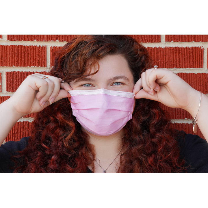 Annie Sterile Face Mask One Size 10ct Light Pink