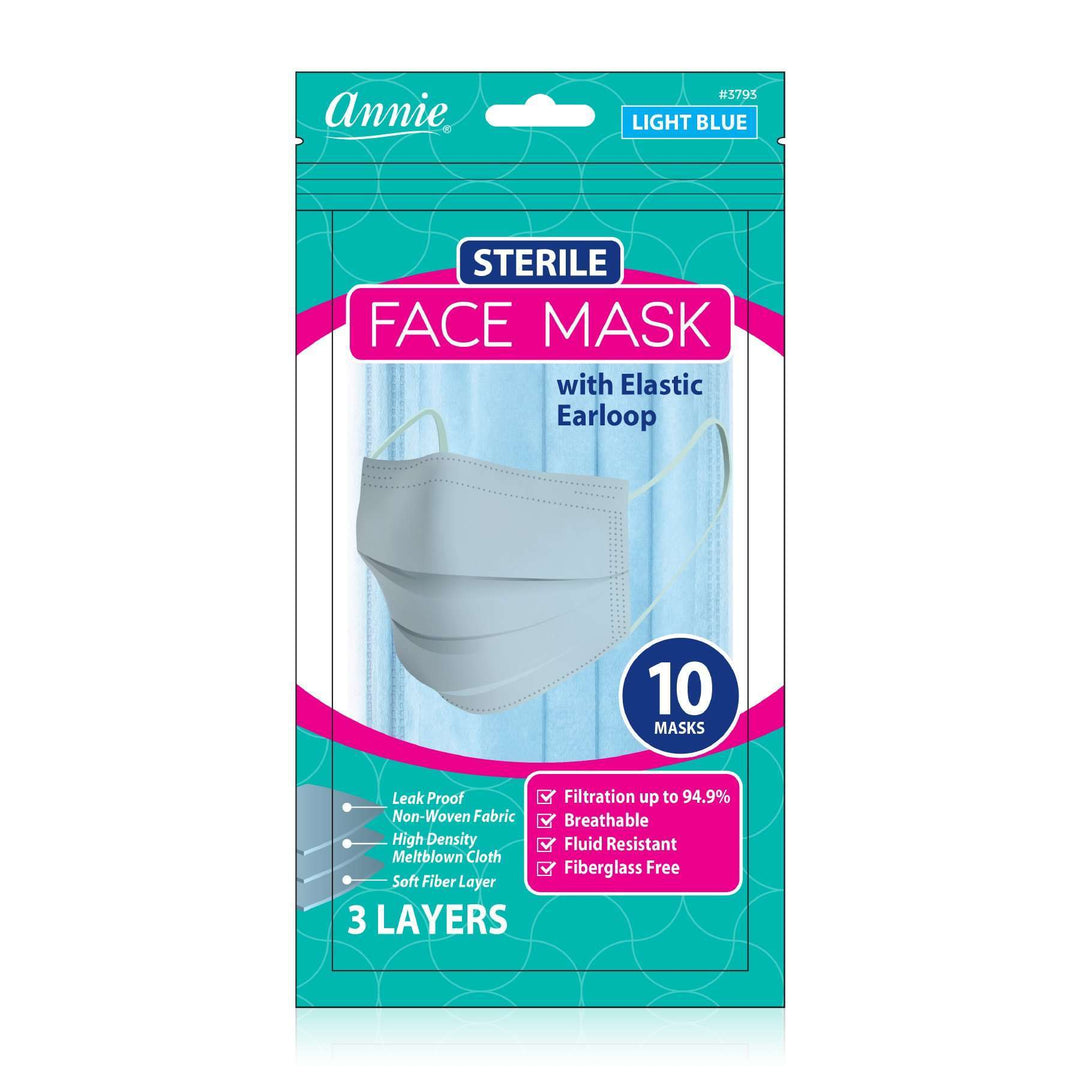 Annie Sterile Face Mask One Size 10ct Resealable Bag