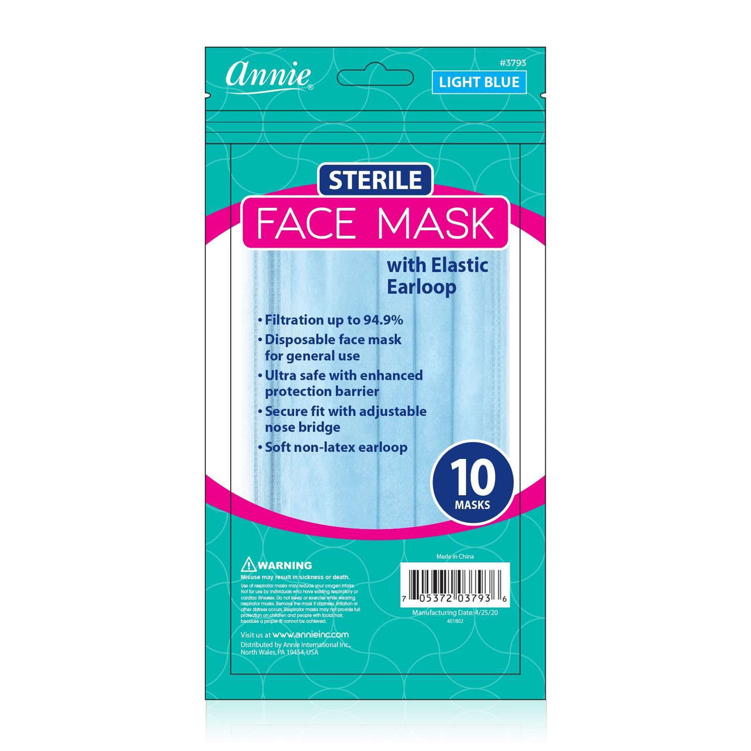 Annie Sterile Face Mask One Size 10ct Resealable Bag