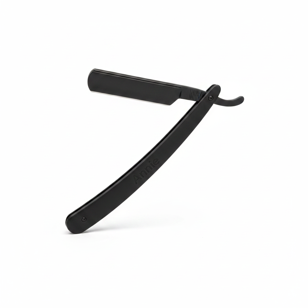 Annie Straight Edge Razor, 1 Count, Black