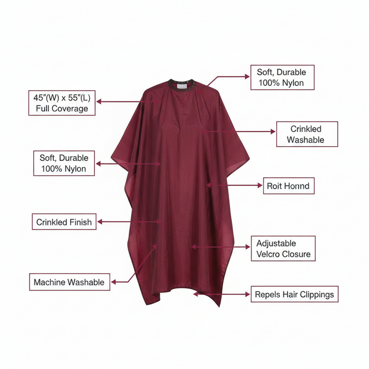 Annie Styling Cape, 1 Count, Burgundy