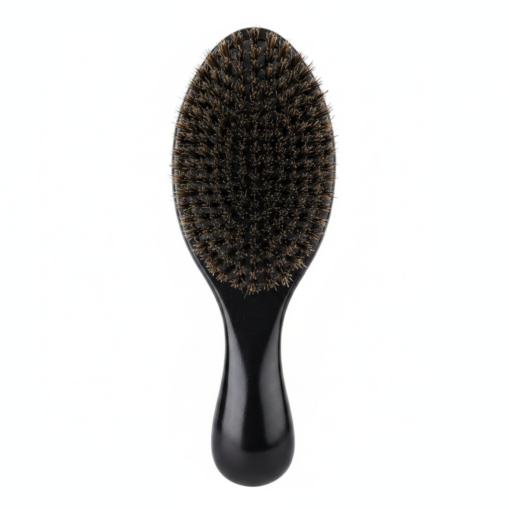 Annie Supreme Club Brush Hard Boar Bristles, 1 Count, Black