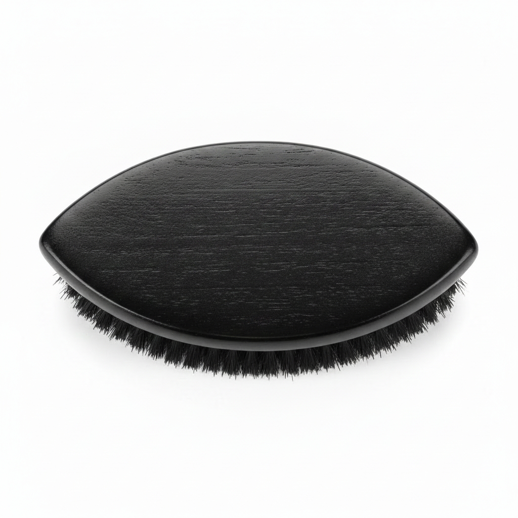 Annie Supreme Military Brush Hard Boar Bristles, 1 Count, Black