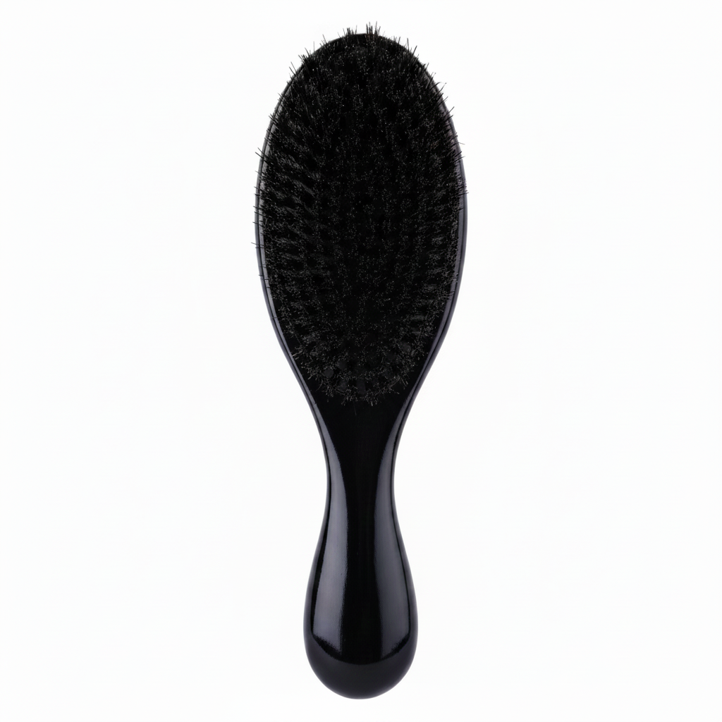 Annie Supreme Wave Brush Hard Boar Bristles, 1 Count, Black