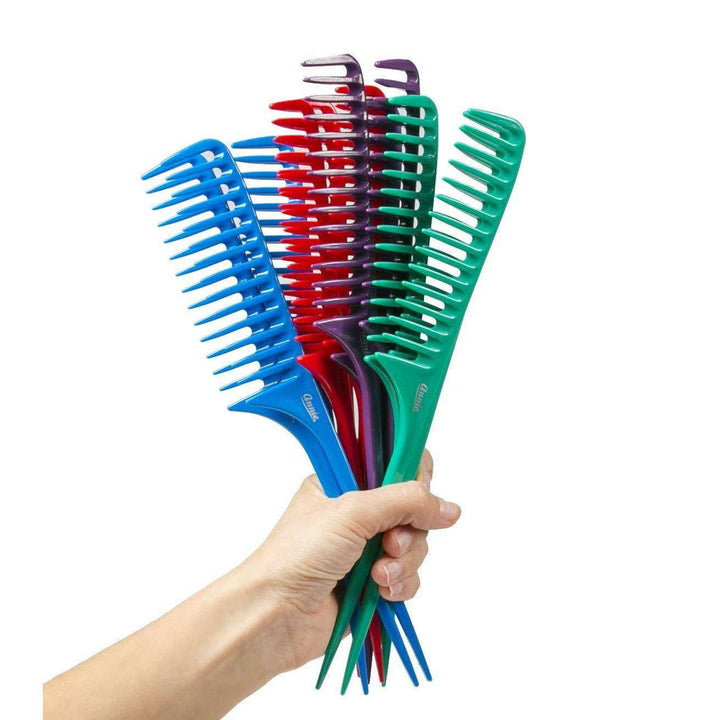 Annie Large Tail Comb Set, 12 Count, Assorted Colors