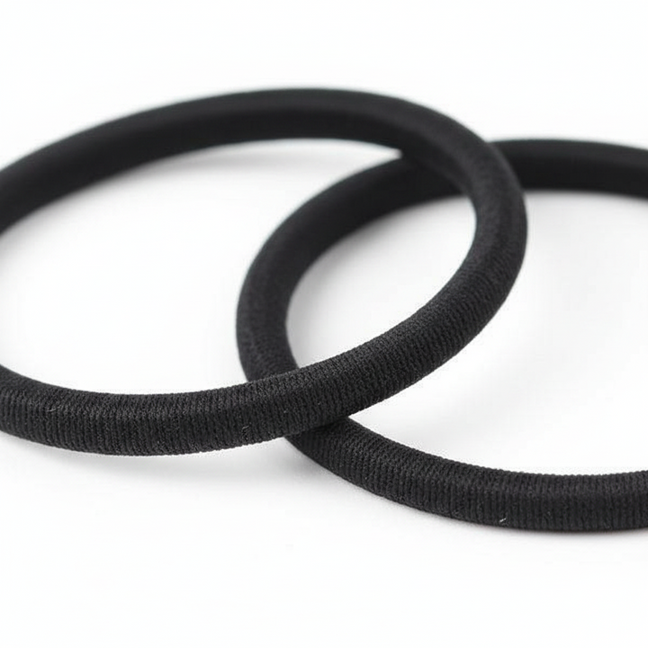 Annie Tangle Free Thin Ponytailers 5 Inch, 24 Count, Black