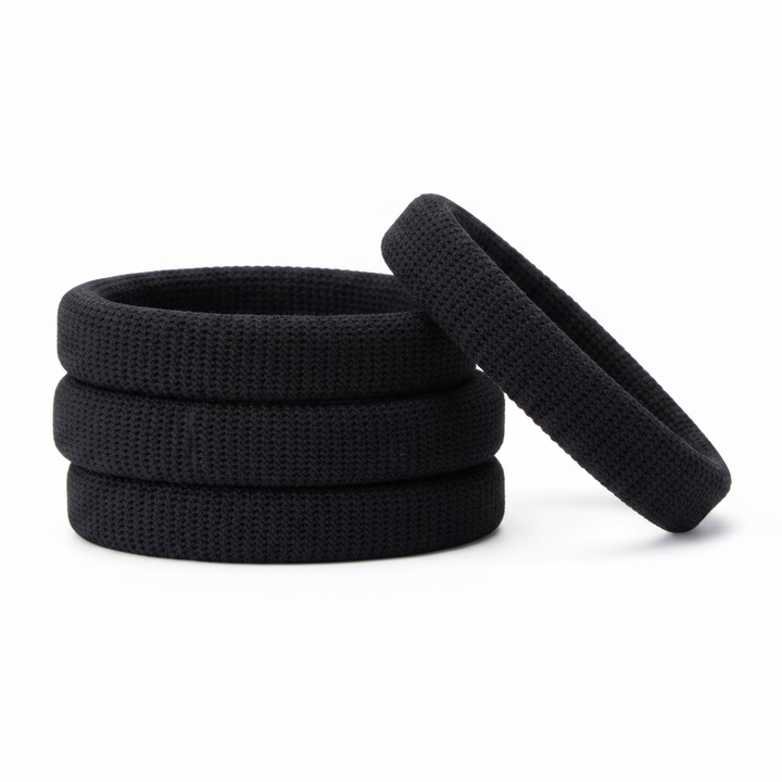Annie Thick Hair Ponytailers, 5 Count, Black