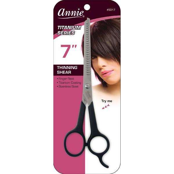 Annie Stainless Steel Thinning Shears 7 Inch, 1 Count, Black