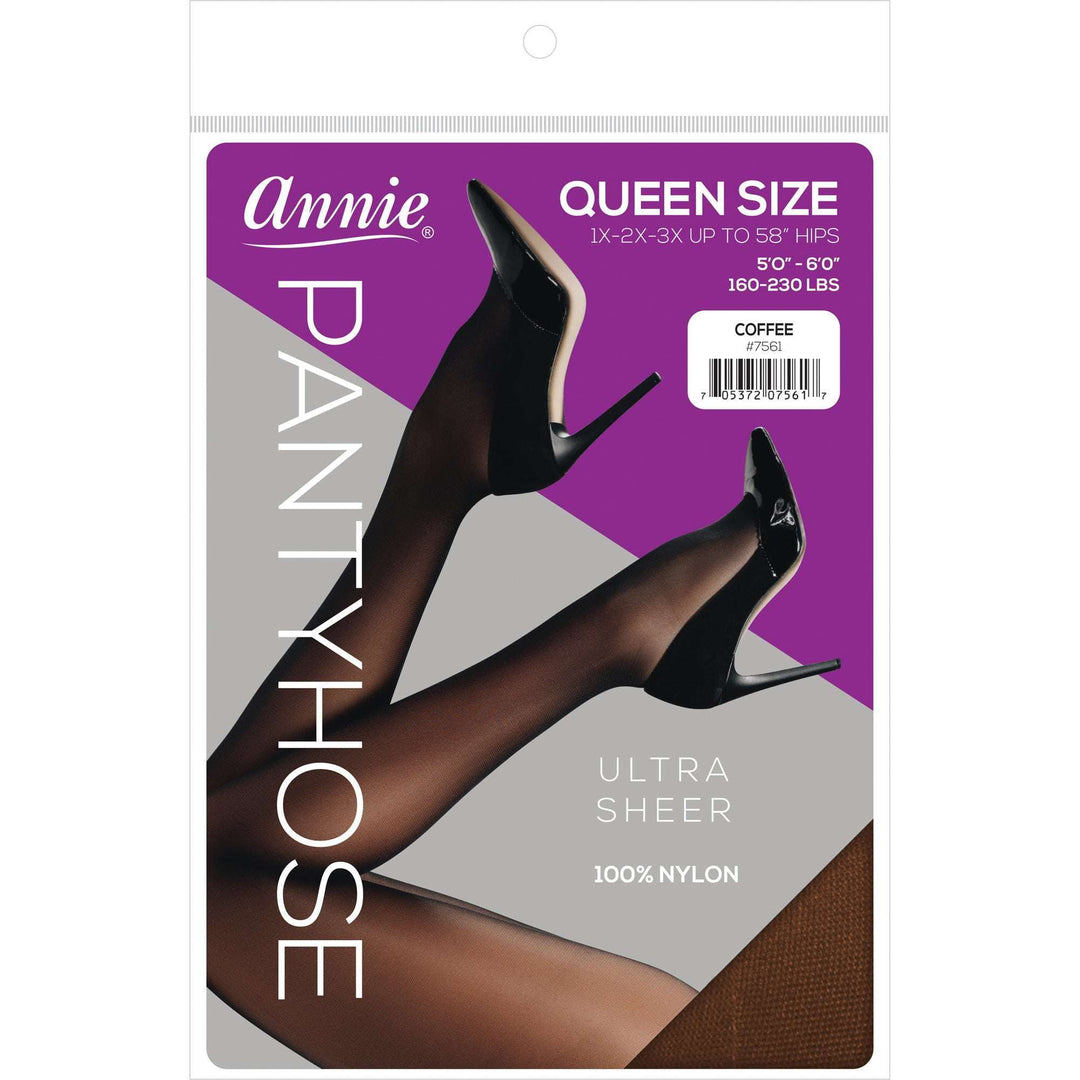 Annie Ultra Sheer Pantyhose Queen, 1 Count Women's Stocking, Assorted Color