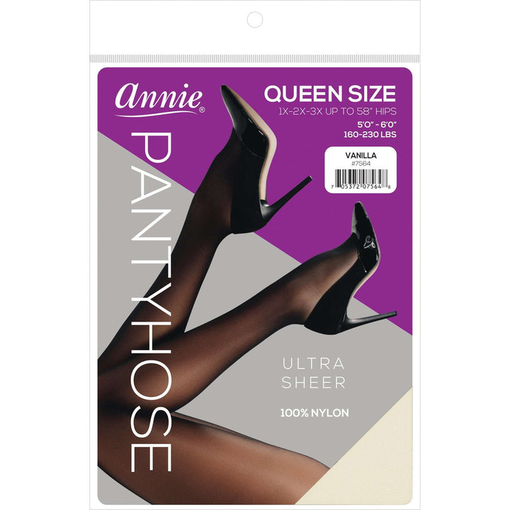 Annie Ultra Sheer Pantyhose Queen, 1 Count Women's Stocking, Assorted Color