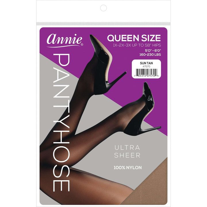 Annie Ultra Sheer Pantyhose Queen, 1 Count Women's Stocking, Assorted Color