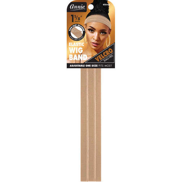 Annie Velcro Wig Band 3cm Silicone Grip Light Brown