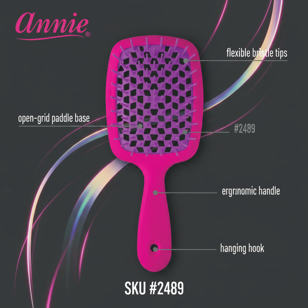 Annie Wet & Dry Detangler Brush, 1 Count, Assorted Colors