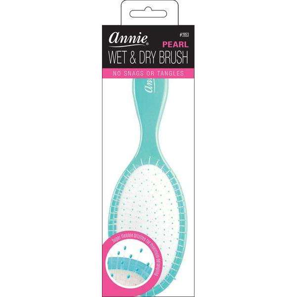 Annie Wet & Dry Pearl Brush, 1 Count, Teal