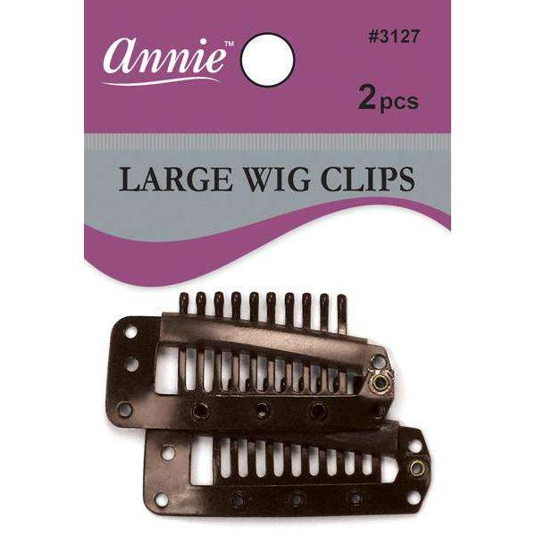 Annie Wig Clips Large, 2 Count, Brown