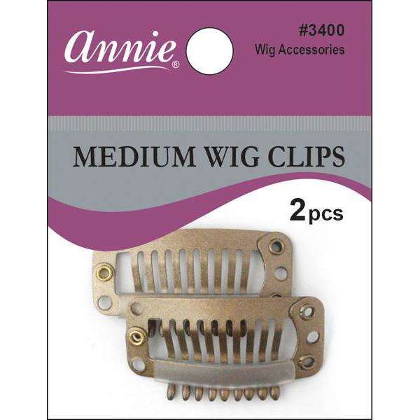Annie Wig Clips Medium, 2 Count, Blonde