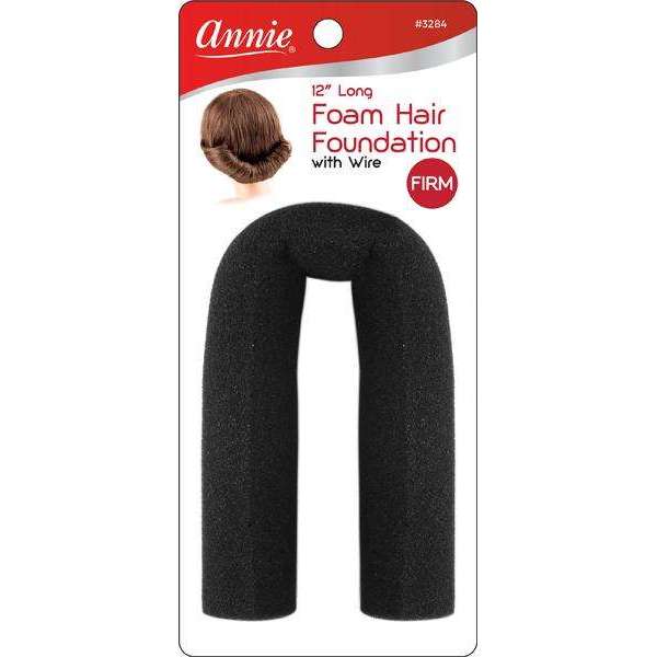 Annie Wired Foam Hair Bun 12 Inch, 1 Count, Black